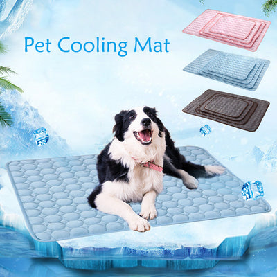 Cooling Pet Pad - Ice Silk Cushion for Dogs and Cats - Soft Indoor Bed for Comfortable Sleep