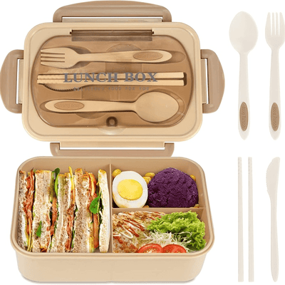 1pc 1000 ML Lunch Box With Tableware