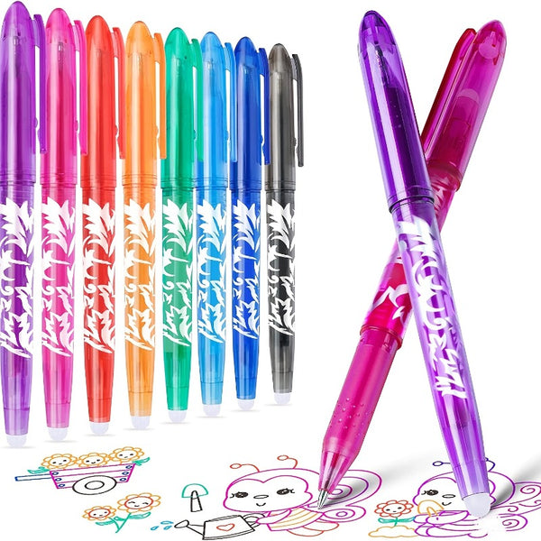 8 Pcs Multi-color Erasable Gel Pen 0.5mm Kawaii Pens Student Writing Creative Drawing Tools Office School Supply Stationery