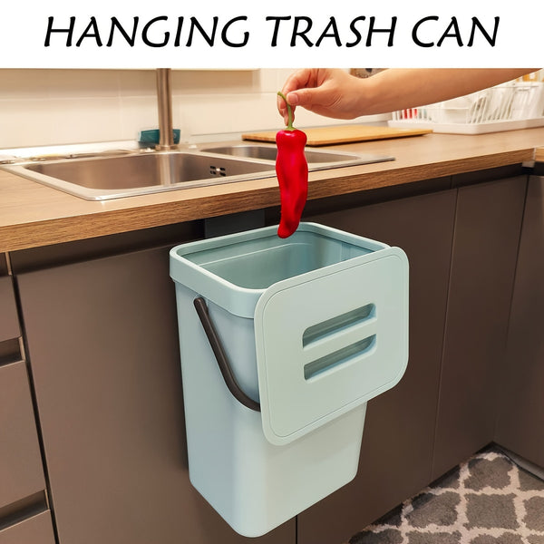 Kitchen Compost Bin For Countertops, 3/5/12L Trash Can, Hanging Small Trash Cans With Lids, Bathrooms Kitchens RVs Laundries Accessories, Home Storage And Cleaning Supplies