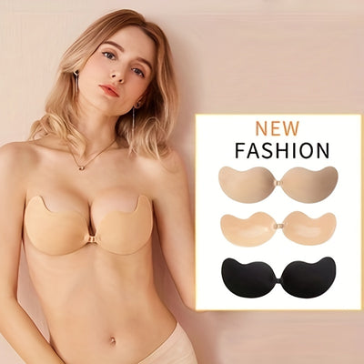 Women's Strapless Backless Silicone Sticky Invisible Push-up Self Adhesive Bras For Women