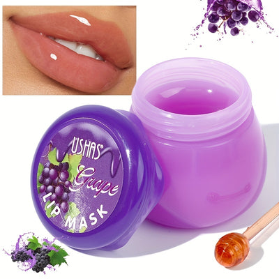 Hydrating Lip Balm, Grape Fruit Flavor Lip Care For Cracked, Moisturizing Lip Mask, Long-lasting Effect,Smoothing Tender Lip Skin