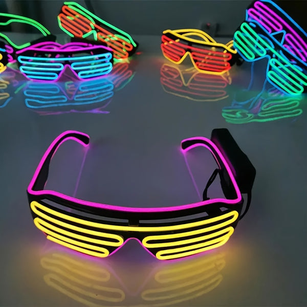 Light Up The Party With Futuristic Sci-Fi LED Glasses - Perfect For ' Christmas Thanksgiving Day Music Festivals!