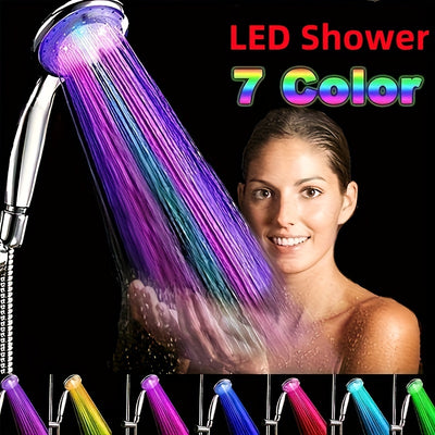 LED Light Shower Head, Shower Head, Automatic Color Changing, Temperature Sensor, Bathroom Accessories, Shower Head