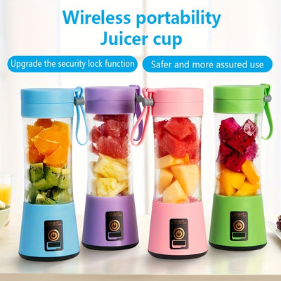 Premium Electric USB Portable Blender Cup, Mini Handheld Juicer Cup For Shakes And Smoothies,  Juice, Milk, Fruit,Vegetable,Protein Shaker Bottle,Mixer,380ml,Bottle For Travel Gym Home Office Sports Outdoors,Juicers Best Sellers,Easy To Clean