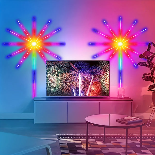 RGB IC Led Lights, Smart Firework Led Lights,  RGB IC Dream Color Fireworks LED Lights For Bedroom, Rainbow Color USB App Control LED Light Strip With Remote, Music Sync Sound Control For Christmas Indoor Party