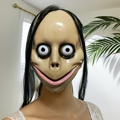 1pcs Halloween Horror Full Face Half Face Trick Headgear For Script Murder Game, Secret Room Escape Game, Haunted House Props Grimace
