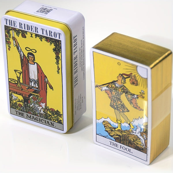Rider-Waite Tarot Classic 78 Card Deck In Tin Box With Booklet Gilt Edge Design 78 Pcs The Most Recommended Tarot Deck For Beginners And Experts Used In Tarot Readings