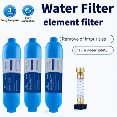 RV Water Filter Hose Protector,Inline Water Filter Reduces Bad Taste, Odor, Chlorine ,Sediment,Ideal For RVs, Campers, Travel Trailers, Boats