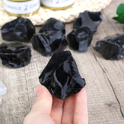 1pc/3pcs/5pcs Obsidian Stone Bulk Raw Crystal Natural Obsidian Chunks Natural Crystals Healing Stone