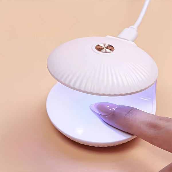 Portable Mini UV LED Nail Lamp With USB Cable, Shell Shape Design Nail Dryer Fast Drying And Long-Lasting Results