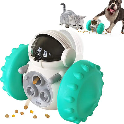 Pet Treat Dispenser, Enrichment Toys, Puppy Interactive Puzzle Toys for Small Breeds and All Cats (Robot)
