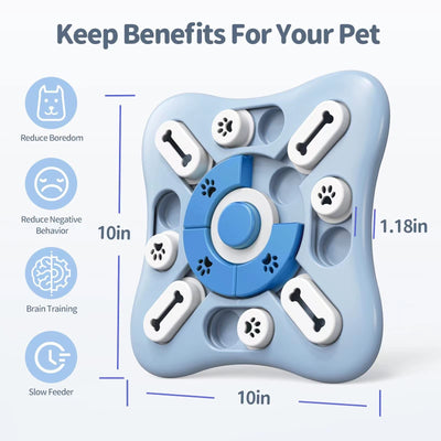 Dog Puzzle Toys,Dog Interactive Toys, Dog Enrichment Toys, Dog Puzzle Feeder Toys for IQ Training & Mental Enrichment, Dog Treat Puzzle with Squeak Design for Fun Slow Feeder