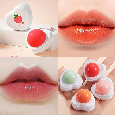 Hydrating Fruit Lip Balm - Nourishing and Moisturizing Lip Compact - Portable and Small Pudding Lipstick