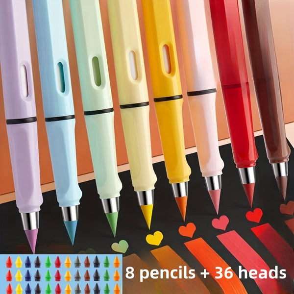 44pcs/set Colored Pencils, 8pcs Pencils +36pcs