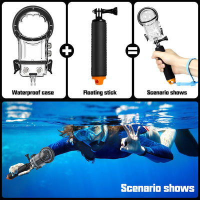 MomenTrue Action Camera Accessories Kits for Insta360 X3 Waterproof Housing Dive Case Float Handle Silicone Cover Lens Protector Extension Stand Arm