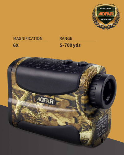 AOFAR HX-700N Golf Range Finder Hunting 700 Yards Archery Rangefinder for Bow Hunting with Range & Speed Mode, Free Battery, Carrying Case