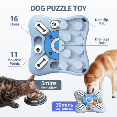 Dog Puzzle Toys,Dog Interactive Toys, Dog Enrichment Toys, Dog Puzzle Feeder Toys for IQ Training & Mental Enrichment, Dog Treat Puzzle with Squeak Design for Fun Slow Feeder