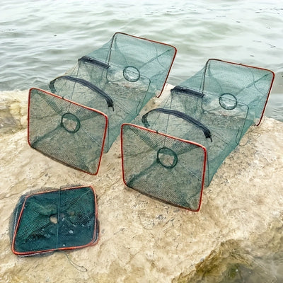 1pc Collapsible Cast Net Fish Cage For Crab, Shrimp, And Crayfish - Perfect Fishing Tackle For Outdoor Enthusiasts