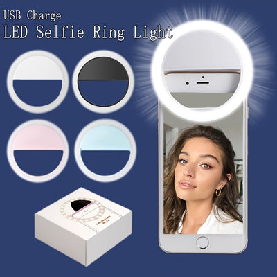 36 LED USB Charge LED Selfie Ring Light Supplementary Lighting Night Darkness Selfie Enhancing For Phone Photography