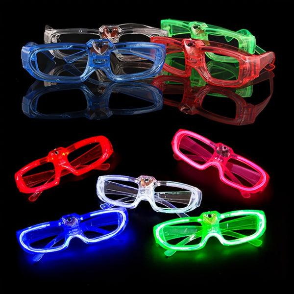 Glow Neon Sunglasses Women Men Light Up LED EL Wire Rave Glasses Halloween Decorative Shades DJ Costumes For Party Club