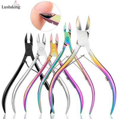 1pc, Nail Art Cuticle Scissor Nippers Clipper Dead Skin Remover Cut Plier Manicure Stainless Steel Trimming Pedicure Care Tools