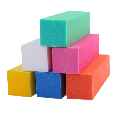 6 pcs Colorful Nail Buffer Sanding Block for Acrylic and Polygel Nails - Durable and Easy to Use
