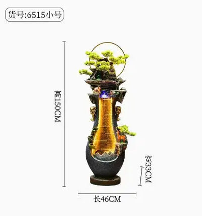 Lucky Flowing Water Ornaments Circulating Feng Shui Wheel Floor Feng Shui Ball Living Room Rockery Fountain Company Opening Gift
