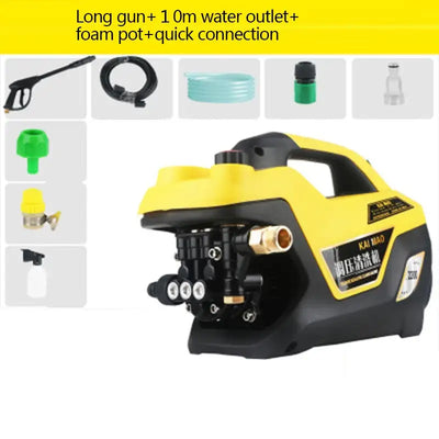 Adjustable Pressure Household Car Washing Machine 220V Small Automatic Induction Water Gun High Pressure Cleaning Tool Equipment