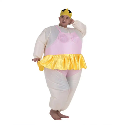 Cute Adult Inflatable Ballerina Costume Fat Suit for Women/Men