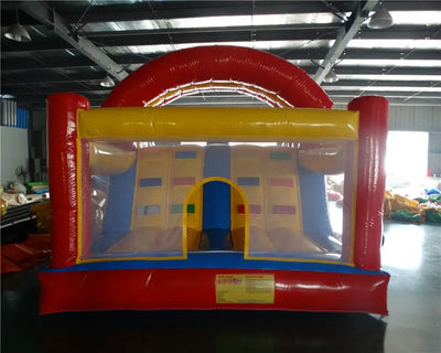 Inflatable Bouncy Bouncer sports game PVC inflatable Trampoline slide outdoor  free air blower