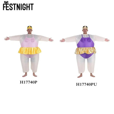 Cute Adult Inflatable Ballerina Costume Fat Suit for Women/Men