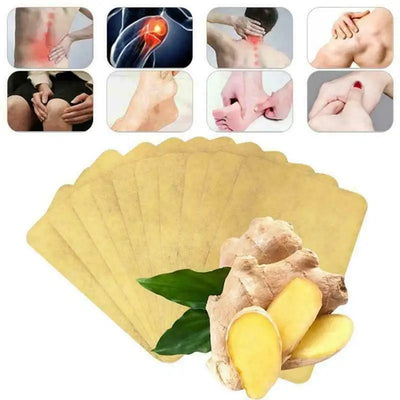 10Pcs Ginger Detox Patch Body Neck Knee Pad Pain Relief Swelling Ginger Adhesive Pads Ginger Detox Patch Body Care TSLM2