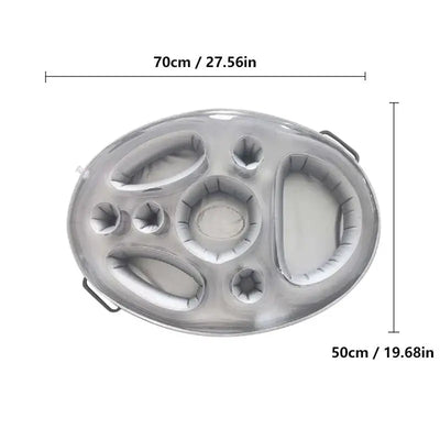 Inflatable Floating Row Swimming Pool Float Food Beer Tray Pool Air Mattress Water Food Drink Holder Summer Party Swimming Ring