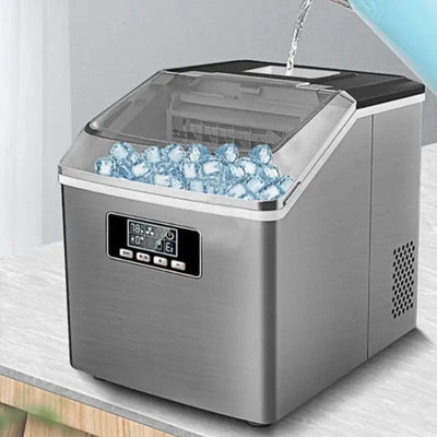 HICON Small Ice Maker Household Ice Maker Machine Square Ice Cube Full Transparent Cover Frozen Home Appliances