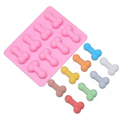 Sexy Penis Cake Mold Dick Ice Cube Tray Silicone Mold Candle Soap Moulds Chocolate Mould Mini Ice Cream Forms Sugar Craft Tools