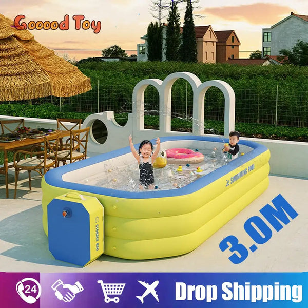2/2.6/3M Swimming pool Large pools for family Framed Removable Inflatable poo for country house outdoor Summer toy Children Baby