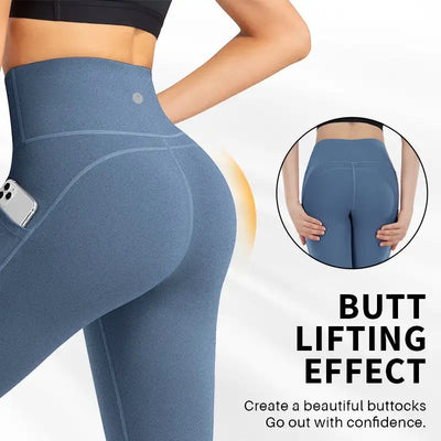 IKEEP Women's High Waist Yoga Pants Exercise Fitness Butt Lifting Leggings Sports Leggings Gym Workout Tights