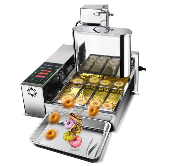 800-1000 pcs /hr doughnuts 2000W  Computer Control Electric Heating 4-Row Automatic Donut Making Machine Auto Doughnut Maker