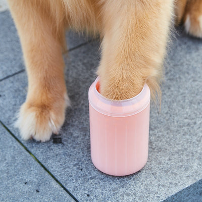 Dog Paw Cleaner Cup Soft Silicone Foot Cleaning Brush Portable Pet Dogs Towel Foot Washer Foot Cleaning Bucket Dog Accessories