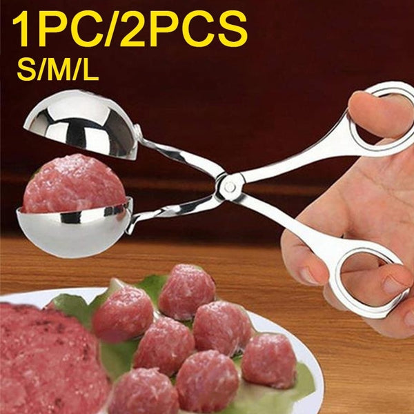 Meatball Maker Tool Clip Newbie Non Stick Stuffed Meat Ball Spoon Shaper Cooking Scoop Stainless Steel Kitchen Accessories