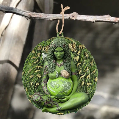 Mother Earth Statue Gaia Statue Mother Earth Nature Resin Figurine Suit for Witchy Room Spiritual Room Altar Decor