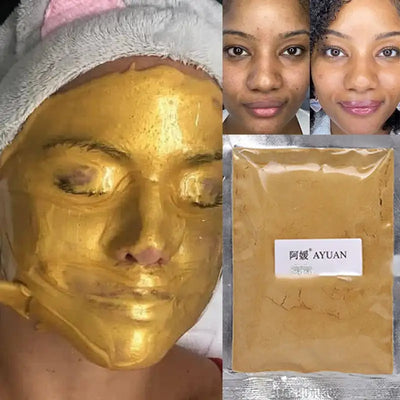 24K Gold Active Face Mask Powder Whitening Brightening Mask Anti-aging Wrinkle Remove Blackheads Fade Spot Face Masks Skin Care