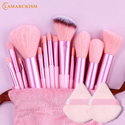 Professional 13PCS Makeup Brushes Set 2 Powder Puff Sponge for Cosmetics Foundation Blush Eyeshadow Blending Brush Beauty Tools