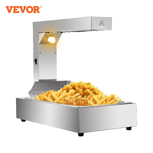 VEVOR Durable French Fry Warmer Dump Station Heat Lamp Food Freestanding Stainless Steel Chicken Onion Ring Commercial Home Use