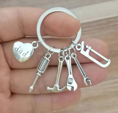 Dad Keychain Mechanic's Keychain Father's Day Gifts Car Lover Gift Tools Gift Dad Gift Father Keychain Hand Stampe Souvenir