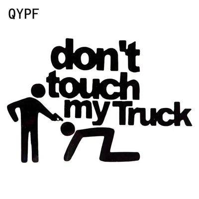 QYPF Don't Touch My Truck Reflective Car Styling Sticker Motorcycle Car Decal Accessories Black/Sliver C8-1428