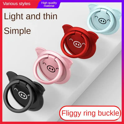 Mobile Phone Ring Holder Telephone Cute Pig-shaped Bracket Magnetically Attracted Grip for Iphone Xiaomi Huawei Sangsung