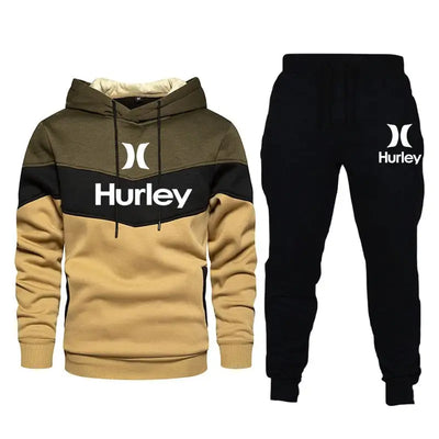 Men's Hurley Men's Hooded Tracksuits Man Pullover + Trousers Sets