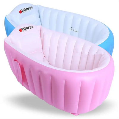 New Style Portable bathtub inflatable Children bath tub bottom Cushion winner keep warm folding Baby Outdoor Small Playing Tubs